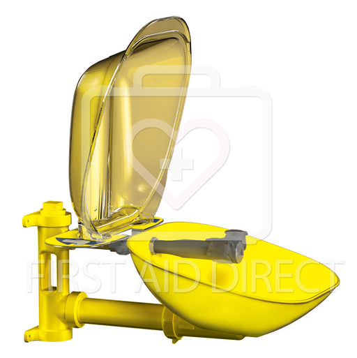 BRADLEY, EYE WASH w/PLASTIC BOWL & COVER, WALL-MOUNTED