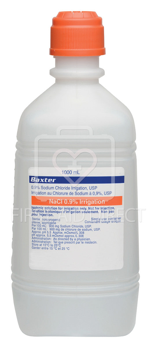 IRRIGATION SOLUTION, SODIUM CHLORIDE, 0.9%, 1 L, STERILE