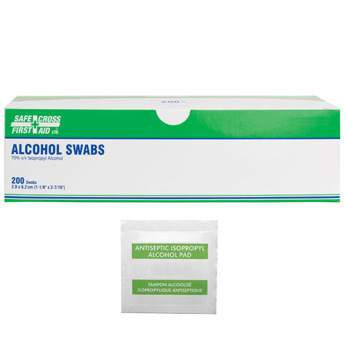 ALCOHOL ANTISEPTIC SWABS - 200/BOX