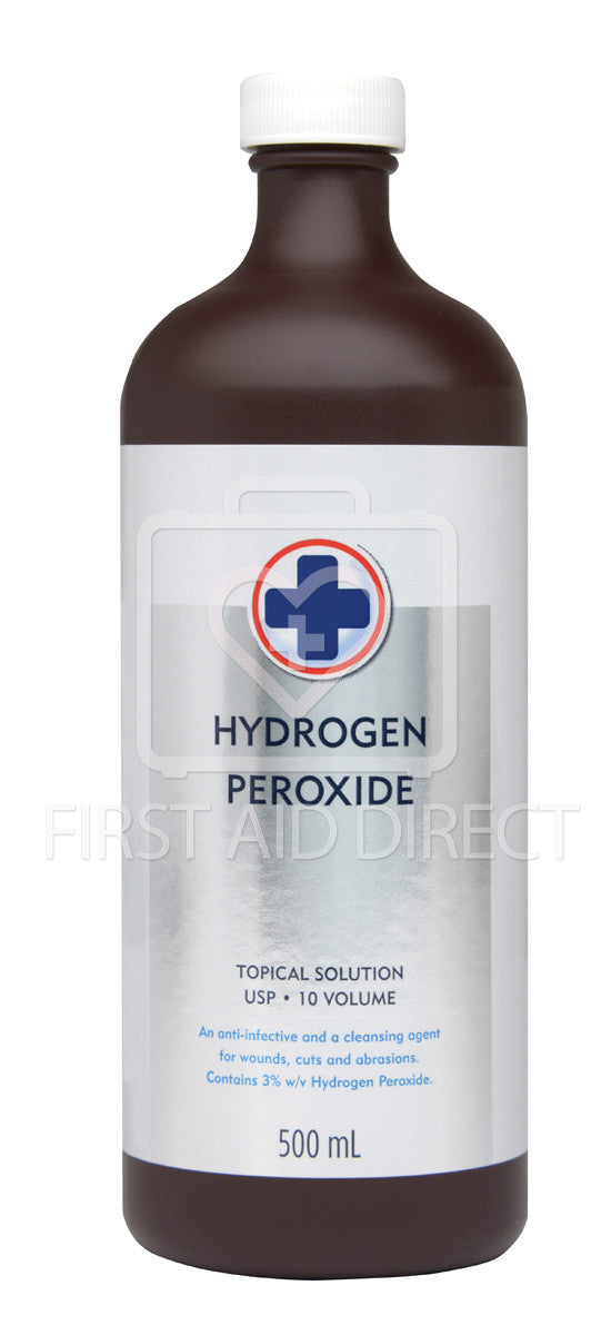 HYDROGEN PEROXIDE - 500 mL/BOTTLE - First Aid Direct