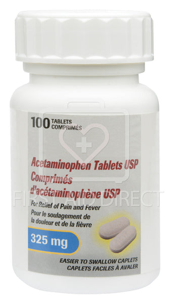 ACETAMINOPHEN CAPLETS, REGULAR-STRENGTH, 325 mg, 100's