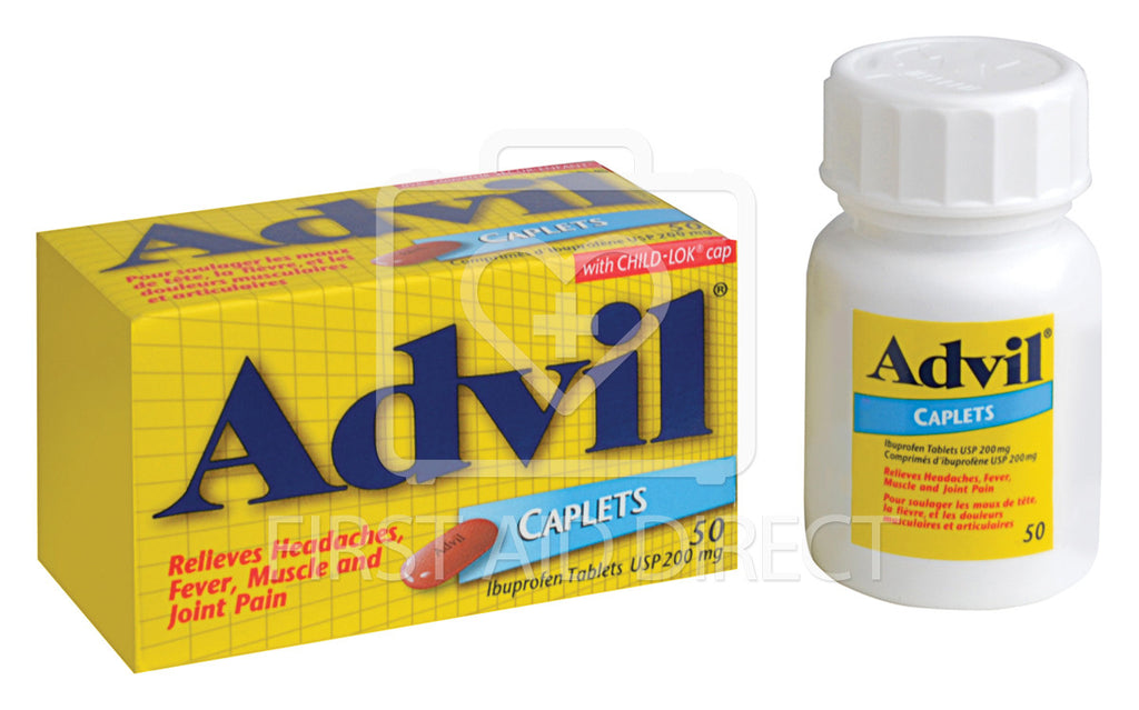 ADVIL, IBUPROFEN CAPLETS, 200 mg, 50's
