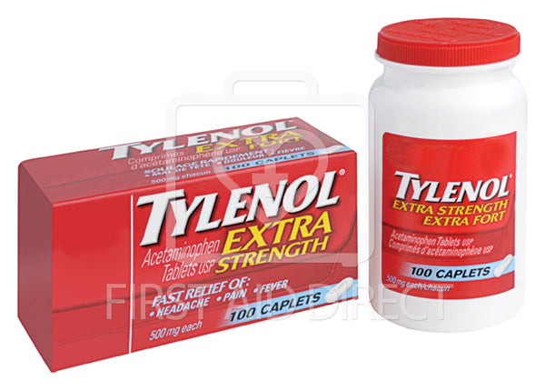 TYLENOL, ACETAMINOPHEN CAPLETS, EXTRA-STRENGTH, 500 mg, 100's