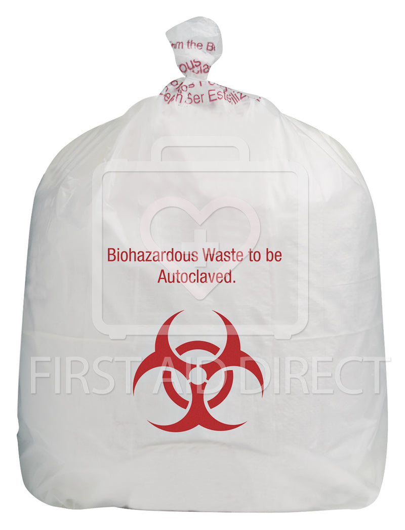 INFECTIOUS WASTE BAGS, AUTOCLAVABLE, 63.5 x 76.2 cm, 50's