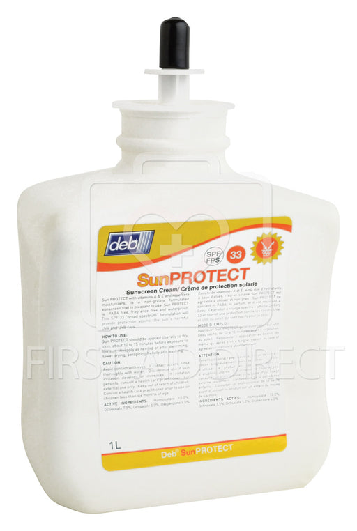 DEB SUN PROTECT, SUNSCREEN, SPF 33, 1 L REFILL FOR ITEM 14591