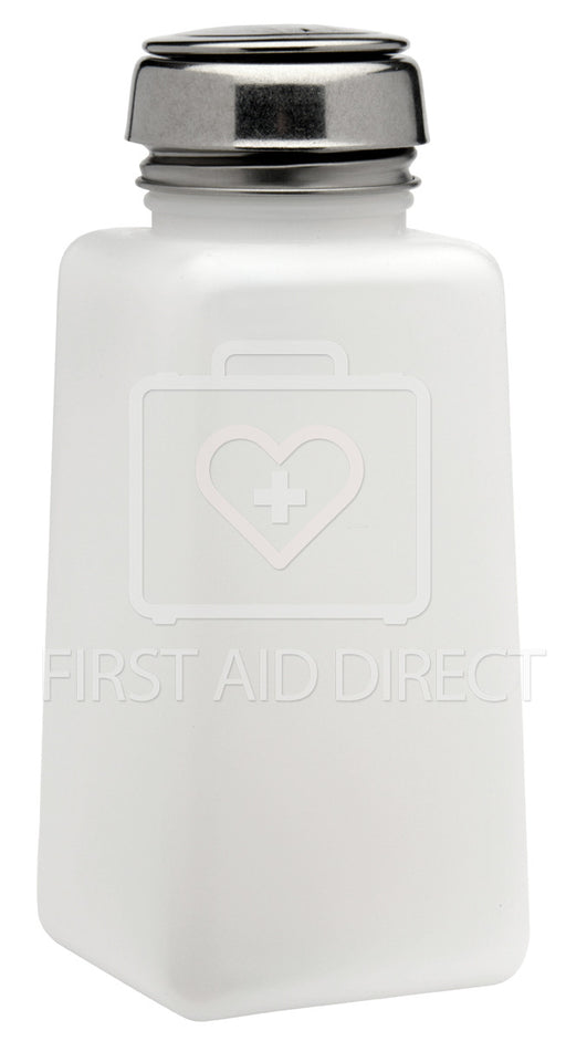 DISPENSER, LIQUID w/STAINLESS STEEL PUMP TOP, 237 mL