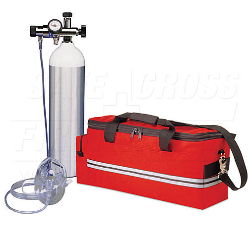 OXYGEN KIT, w/REGULATOR & "JUMBO-D" (640 L) CYLINDER (FULL), CORDURA