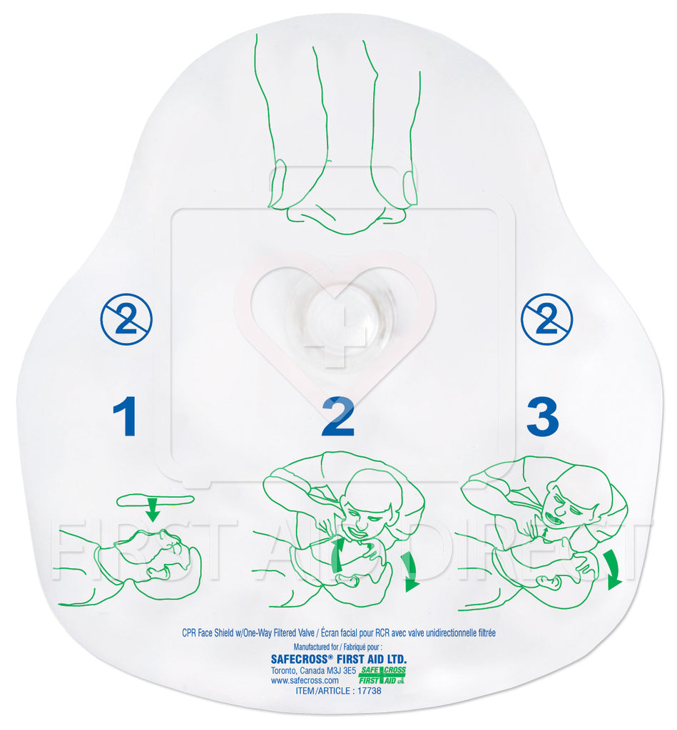 CPR FACE SHIELD, w/ONE-WAY FILTERED VALVE