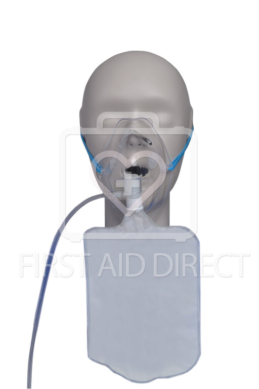 OXYGEN MASK w/TUBING, ADULT, NON-REBREATHING w/BAG