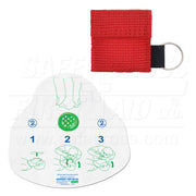 CPR FACE SHIELD, IN MINI POUCH, RED