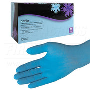 NITRILE, MEDICAL EXAMINATION GLOVES, POWDER-FREE, MEDIUM, 100's
