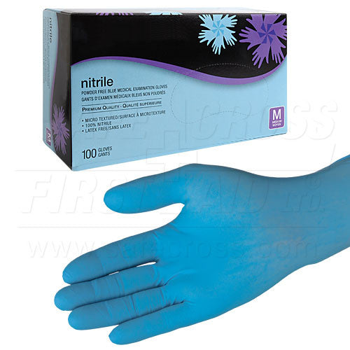 NITRILE, MEDICAL EXAMINATION GLOVES, POWDER-FREE, MEDIUM, 100's