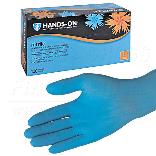 NITRILE MEDICAL EXAMINATION GLOVES - 5 MIL LARGE 100/BOX