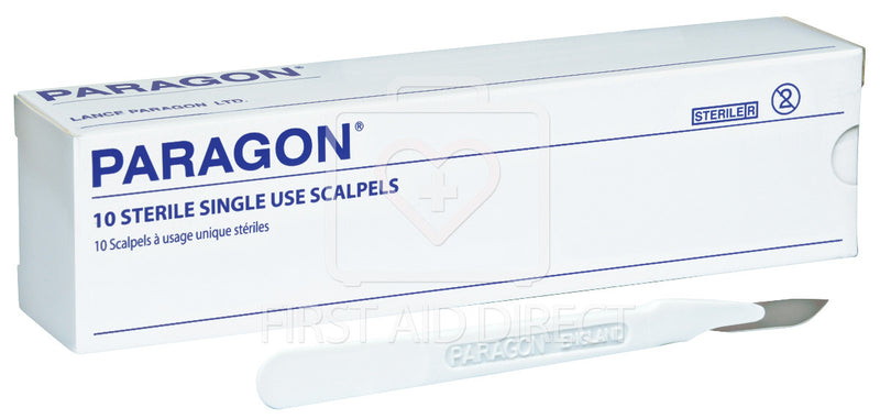 SCALPEL w/HANDLE & BLADE, #10, 10's, STERILE