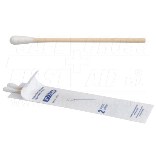 COTTON TIPPED APPLICATORS - STERILE 7.6cm 2/PACK (6 PACKS)