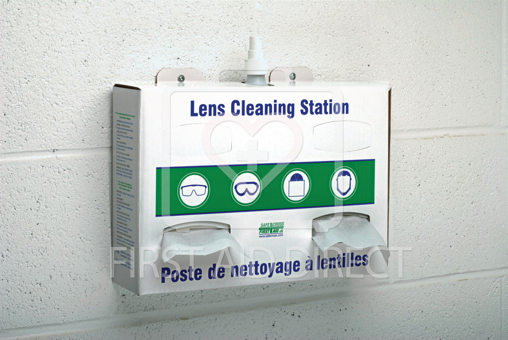 LENS CLEANING STATION w/1x500 mL CLEANER & 2x300 TISSUES, CORRUGATE