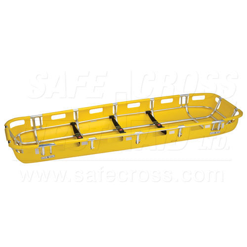 BASKET LITTER STRETCHER w ALUMINUM FRAME PLASTIC SHELL RESTRAINT STRAPS