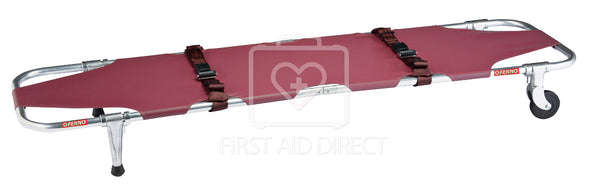 STRETCHER, SINGLE-FOLD w/COLLAPSIBLE WHEELS & LEGS