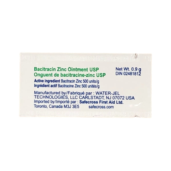 BACITRACIN ZINC FIRST AID ANTIBIOTIC OINTMENT - 0.9 g 12/UNIT BOX