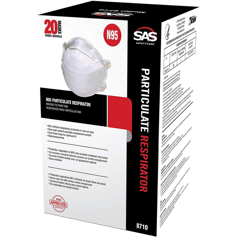 PREMIUM N95 MASKS/RESPIRATOR - 20/BOX