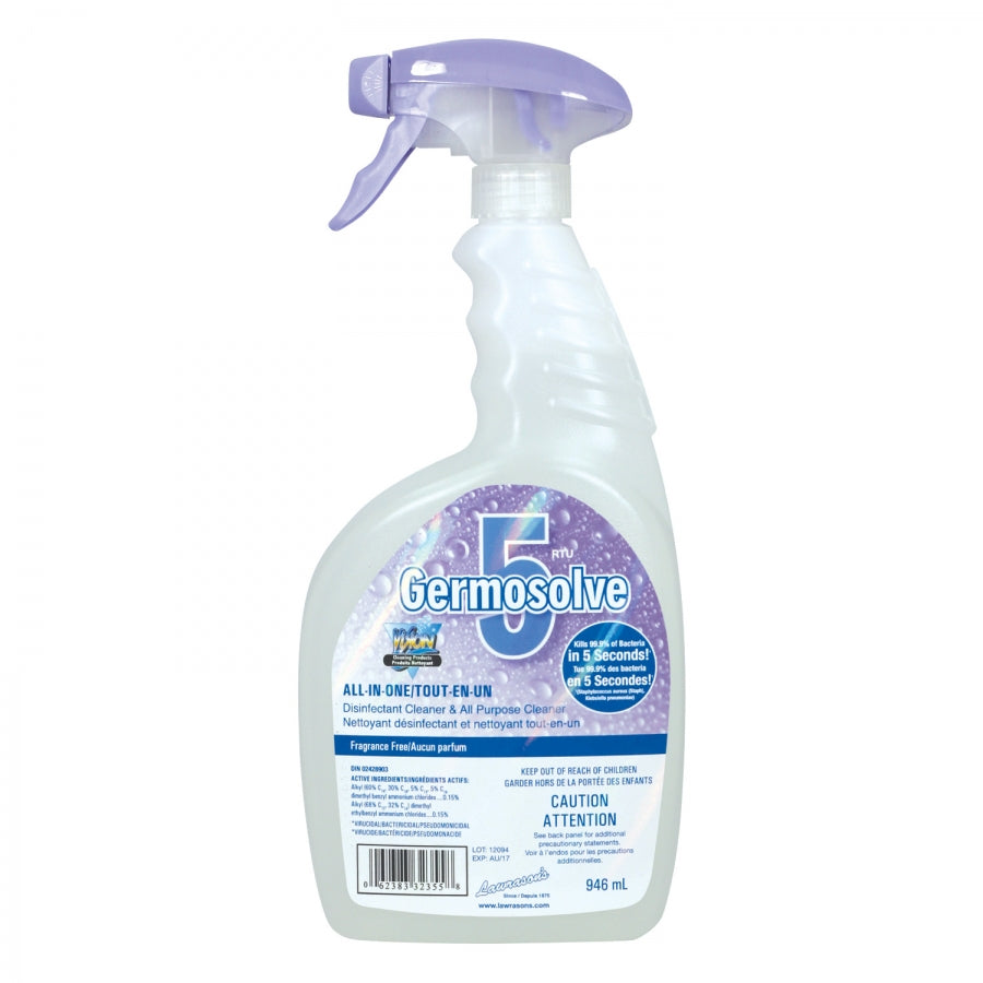 GERMOSOLVE 5 ALL-IN-ONE DISINFECTANT/CLEANER - 946 mL/BOTTLE