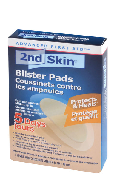 2ND SKIN BLISTER PADS - 3.8 x 6 cm 5/BOX