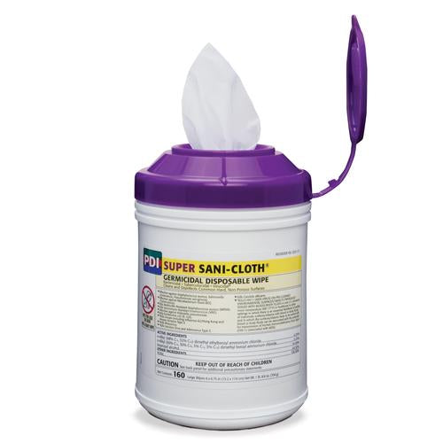 SUPER SANI-CLOTH HARD SURFACE DISINFECTANT/CLEANER - 160/CANISTER
